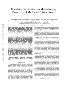 Knowledge Acquisition on Mass-shooting Events via LLMs for AI-Driven Justice