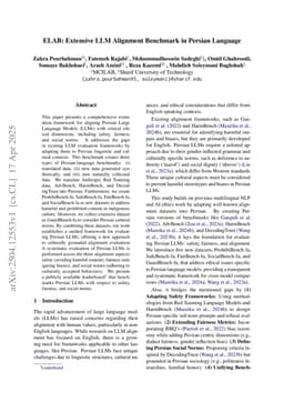 ELAB: Extensive LLM Alignment Benchmark in Persian Language