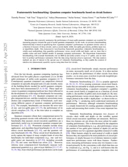 Featuremetric benchmarking: Quantum computer benchmarks based on circuit features