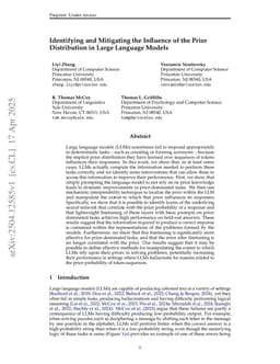 Identifying and Mitigating the Influence of the Prior Distribution in Large Language Models