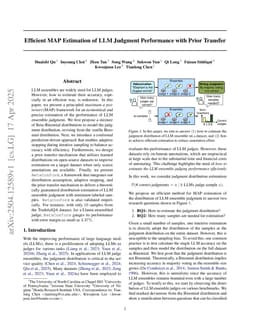 Efficient MAP Estimation of LLM Judgment Performance with Prior Transfer