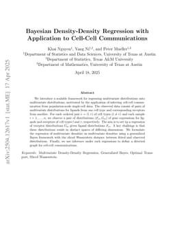 Bayesian Density-Density Regression with Application to Cell-Cell Communications