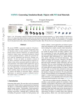 SOPHY: Generating Simulation-Ready Objects with Physical Materials
