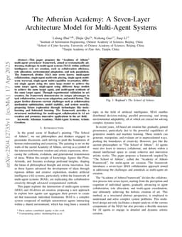 The Athenian Academy: A Seven-Layer Architecture Model for Multi-Agent Systems