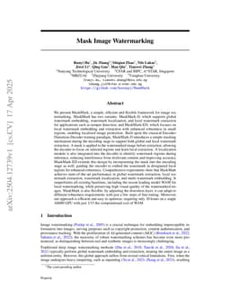 Mask Image Watermarking