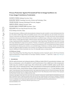 Privacy Protection Against Personalized Text-to-Image Synthesis via Cross-image Consistency Constraints
