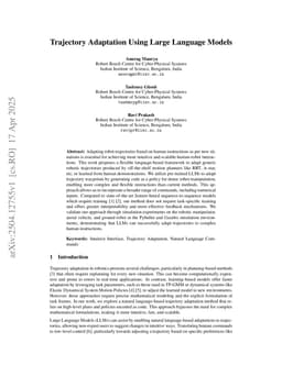 Trajectory Adaptation using Large Language Models