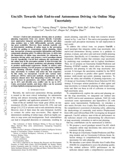 UncAD: Towards Safe End-to-end Autonomous Driving via Online Map Uncertainty