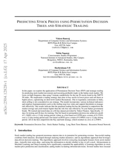 Predicting Stock Prices using Permutation Decision Trees and Strategic Trailing