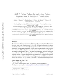 ALT: A Python Package for Lightweight Feature Representation in Time Series Classification