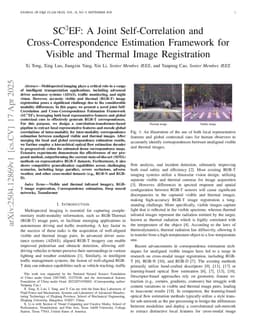SC3EF: A Joint Self-Correlation and Cross-Correspondence Estimation Framework for Visible and Thermal Image Registration