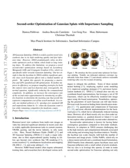 Second-order Optimization of Gaussian Splats with Importance Sampling