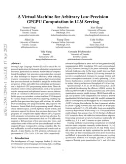 Tilus: A Virtual Machine for Arbitrary Low-Precision GPGPU Computation in LLM Serving