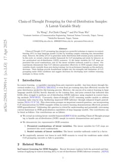 Chain-of-Thought Prompting for Out-of-Distribution Samples: A Latent-Variable Study