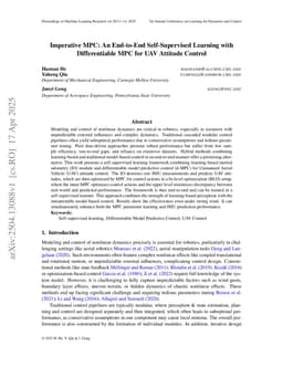Imperative MPC: An End-to-End Self-Supervised Learning with Differentiable MPC for UAV Attitude Control