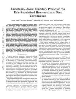 Uncertainty-Aware Trajectory Prediction via Rule-Regularized Heteroscedastic Deep Classification