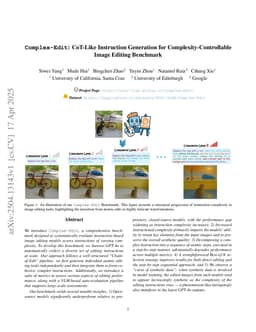 $\texttt{Complex-Edit}$: CoT-Like Instruction Generation for Complexity-Controllable Image Editing Benchmark