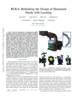 RUKA: Rethinking the Design of Humanoid Hands with Learning