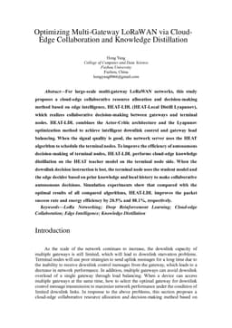 Optimizing Multi-Gateway LoRaWAN via Cloud-Edge Collaboration and Knowledge Distillation
