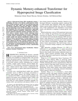 Dynamic Memory-enhanced Transformer for Hyperspectral Image Classification