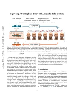 Supervising 3D Talking Head Avatars with Analysis-by-Audio-Synthesis