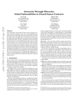 Insecurity Through Obscurity: Veiled Vulnerabilities in Closed-Source Contracts