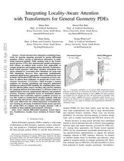 Integrating Locality-Aware Attention with Transformers for General Geometry PDEs
