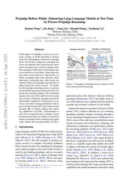 Prejudge-Before-Think: Enhancing Large Language Models at Test-Time by Process Prejudge Reasoning