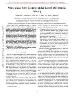 Multi-class Item Mining under Local Differential Privacy