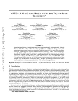 MSTIM: A MindSpore-Based Model for Traffic Flow Prediction