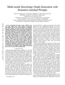 Multi-modal Knowledge Graph Generation with Semantics-enriched Prompts