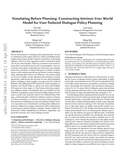 Simulating Before Planning: Constructing Intrinsic User World Model for User-Tailored Dialogue Policy Planning