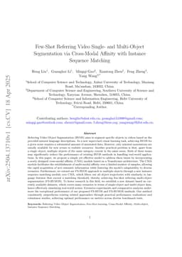 Few-Shot Referring Video Single- and Multi-Object Segmentation via Cross-Modal Affinity with Instance Sequence Matching