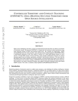 Controlled Territory and Conflict Tracking (CONTACT): (Geo-)Mapping Occupied Territory from Open Source Intelligence