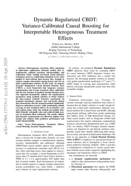 Dynamic Regularized CBDT: Variance-Calibrated Causal Boosting for Interpretable Heterogeneous Treatment Effects
