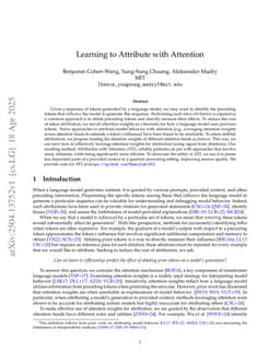 Learning to Attribute with Attention