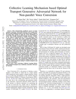 Collective Learning Mechanism based Optimal Transport Generative Adversarial Network for Non-parallel Voice Conversion