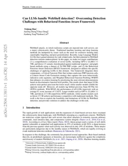 Can LLMs handle WebShell detection? Overcoming Detection Challenges with Behavioral Function-Aware Framework