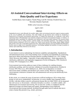 AI-Assisted Conversational Interviewing: Effects on Data Quality and User Experience