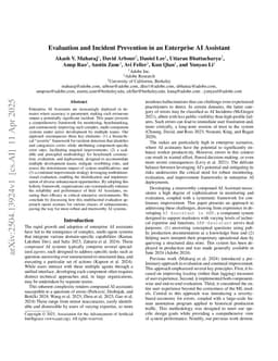 Evaluation and Incident Prevention in an Enterprise AI Assistant
