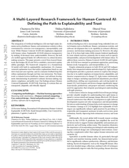 A Multi-Layered Research Framework for Human-Centered AI: Defining the Path to Explainability and Trust