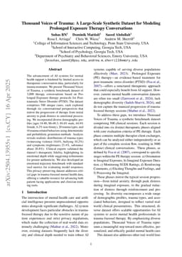 Thousand Voices of Trauma: A Large-Scale Synthetic Dataset for Modeling Prolonged Exposure Therapy Conversations
