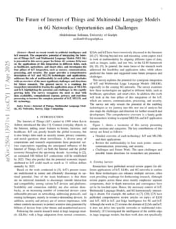 The Future of Internet of Things and Multimodal Language Models in 6G Networks: Opportunities and Challenges