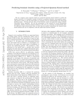 Predicting fermionic densities using a Projected Quantum Kernel method