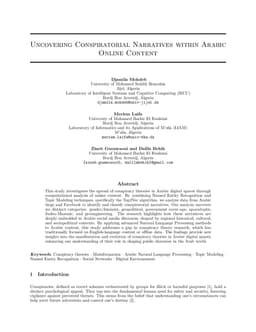 Uncovering Conspiratorial Narratives within Arabic Online Content