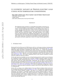 A synthetic dataset of French electric load curves with temperature conditioning