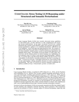 CODECRASH: Stress Testing LLM Reasoning under Structural and Semantic Perturbations