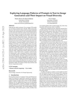 Exploring Language Patterns of Prompts in Text-to-Image Generation and Their Impact on Visual Diversity