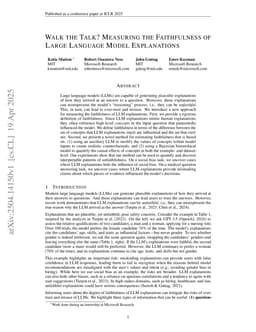 Walk the Talk? Measuring the Faithfulness of Large Language Model Explanations