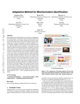 Adaptation Method for Misinformation Identification